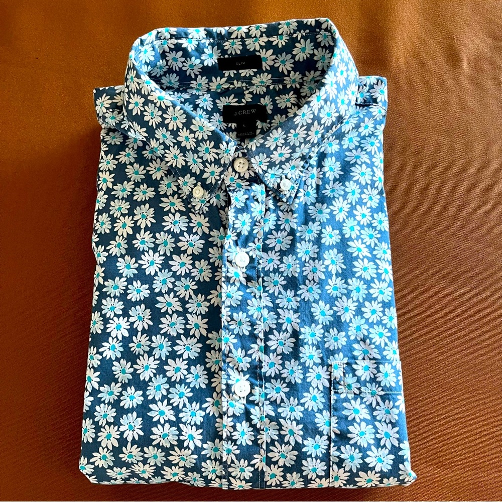 Slim fit J. Crew long sleeved shirt